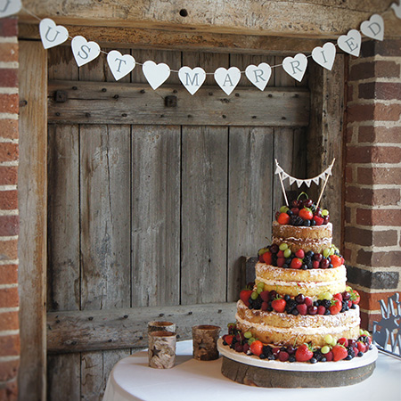 Naked Wedding Cake At The Bury Court Barn Naked Wedding Cake At The Bury Court Barn
