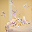 Cadbury Purple Butterfly and Flower Wedding Cake