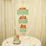 Chandelier upside down wedding cake