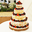 Naked Wedding Cake in a Marquee in Newbury