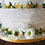 Buttercream Wedding Cake with fresh flowers
