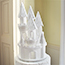 Castle topper decorated with sparkles and diamante ribbon