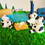Edible handcrafted cows picnic