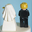 back detail of Lego Bride and Groom Cake Topper