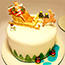 Father Christmas and Sleigh Christmas Cake