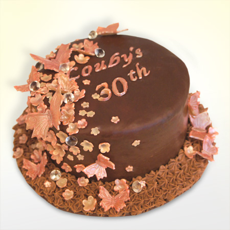 Chocolate Butterflies Flowers And Diamantes