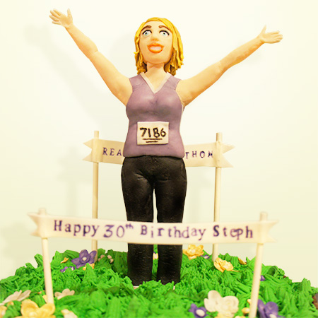 Marathon Running Birthday Cake