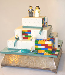 3 tier Lego Wedding cake
